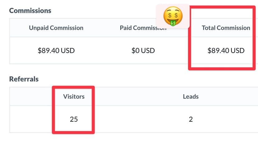 Rewardful affiliates dashboard